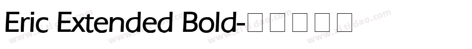 Eric Extended Bold字体转换